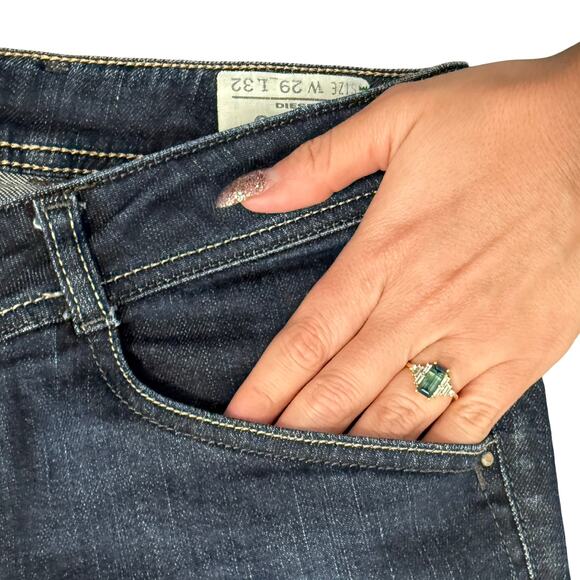 Diesel Dark Wash 008AA Stretch Clushy Back Zipper Low Rise Skinny Jeans size 29 - Picture 15 of 16